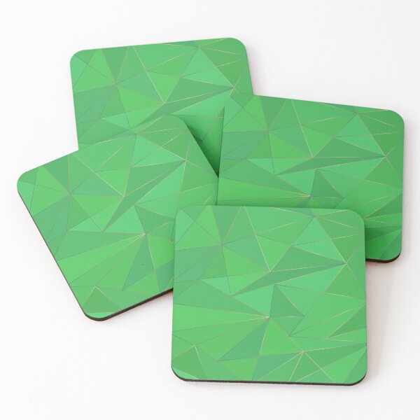 Item preview, Green metal low poly background designed and sold by CutieBlue.