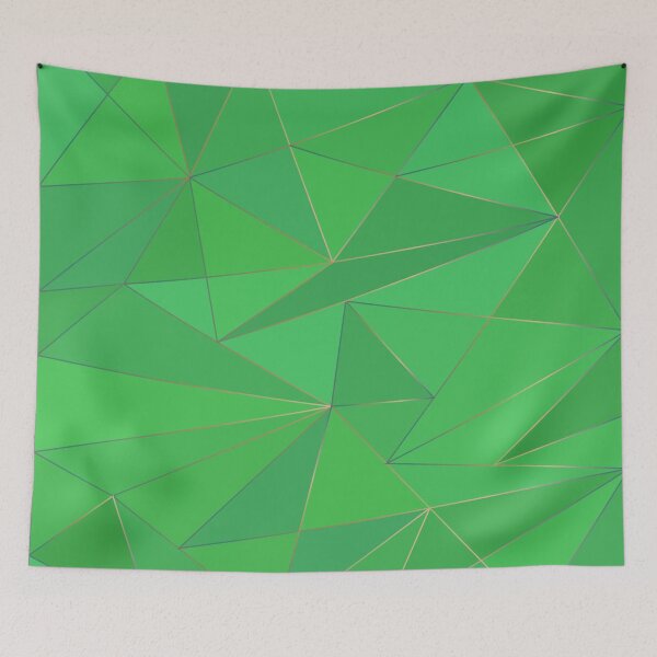 Item preview, Green metal low poly background designed and sold by CutieBlue.