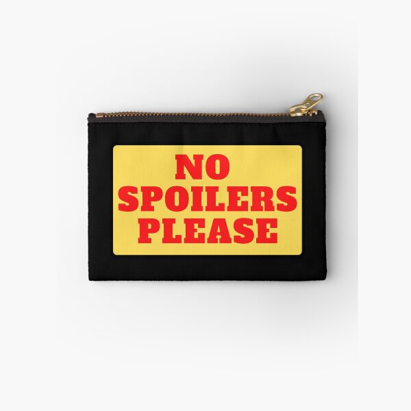 Item preview, Copy of No Spoilers Please Yellow Warning (Red Text) designed and sold by CaitU.