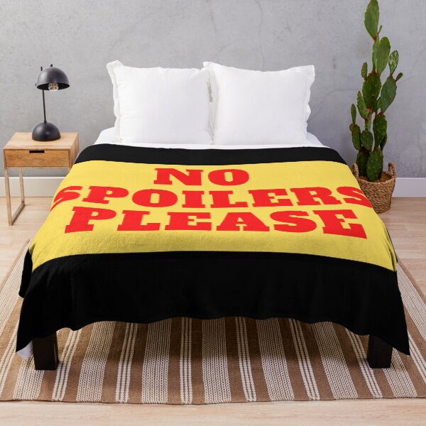 Item preview, Copy of No Spoilers Please Yellow Warning (Red Text) designed and sold by CaitU.