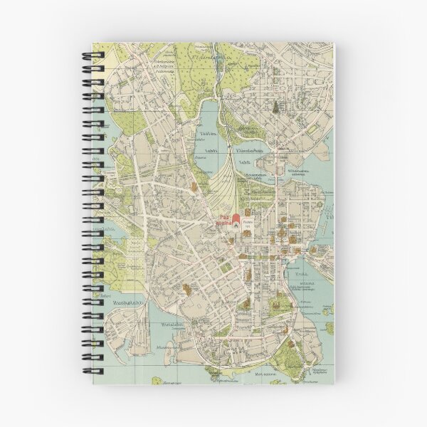 Item preview, Vintage Map of Helsinki Finland (1920) designed and sold by BravuraMedia.
