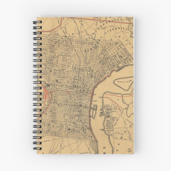 Item preview, Vintage Map of Philadelphia Pennsylvania (1857) designed and sold by BravuraMedia.