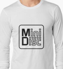 MiniDisc Logo - Black on White Long Sleeve T-Shirt