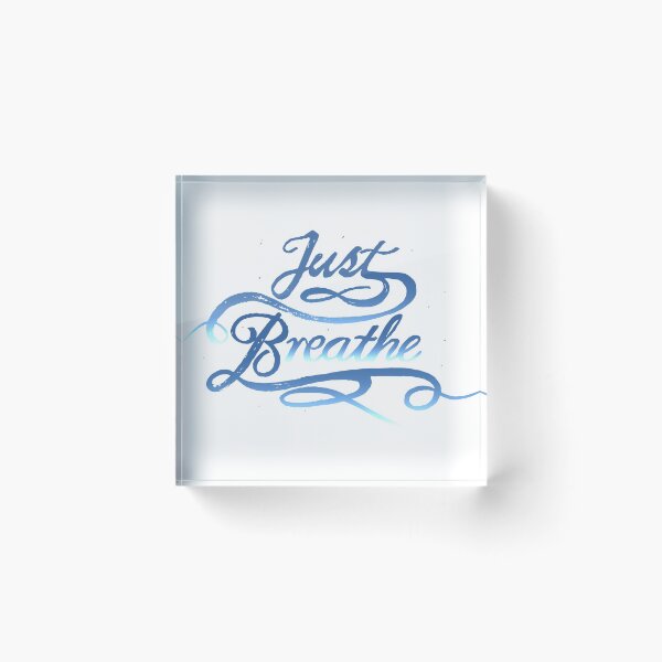 Item preview, Hand drawn Calligraphy Text 'Just Breathe' designed and sold by CJAura by Claire Jane Johnson.