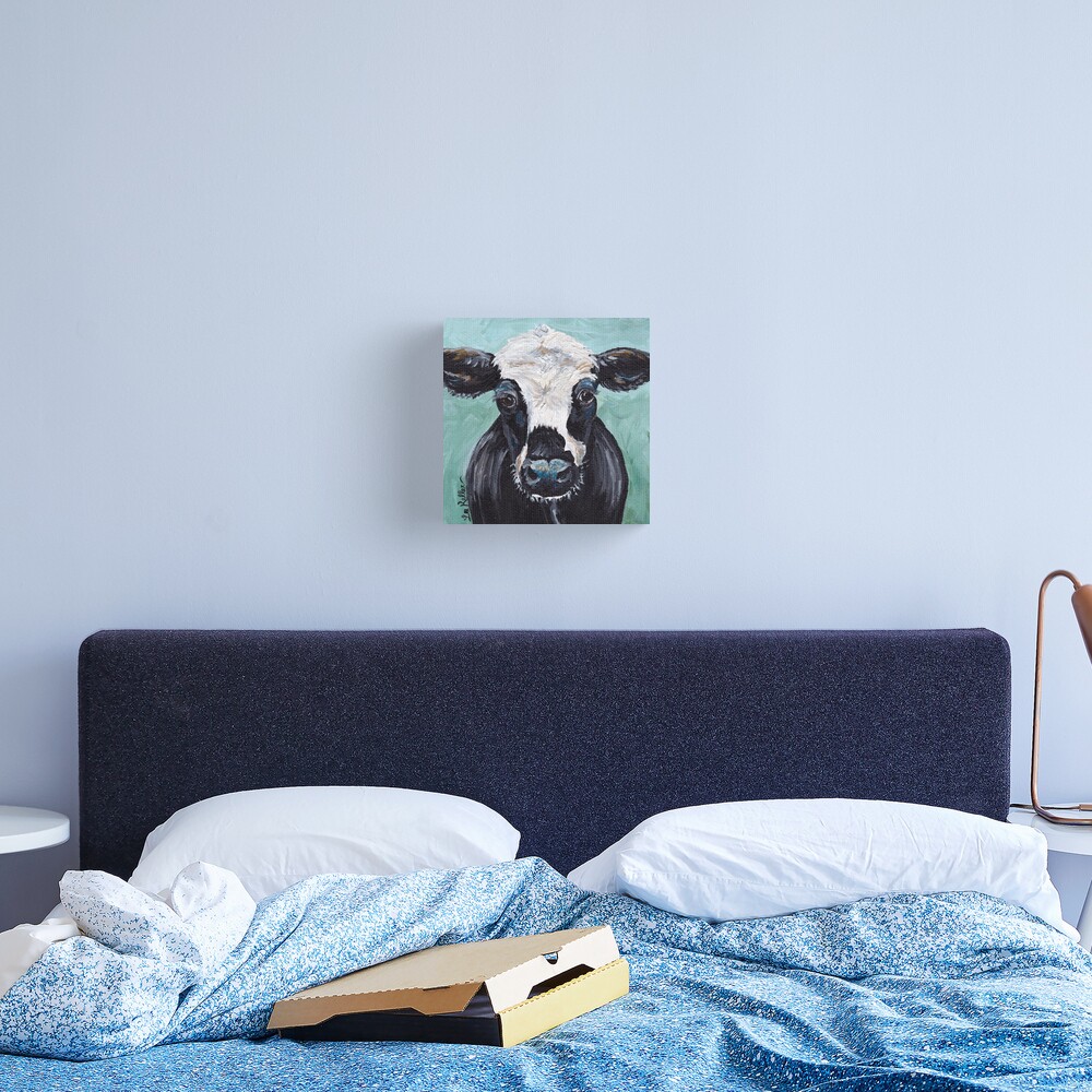 Cow art, cow print "Maybelline" Canvas Print