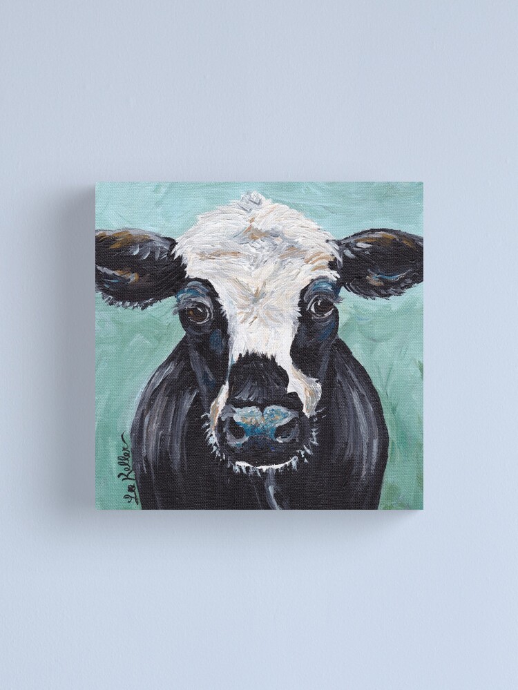 Alternate view of Cow art, cow print "Maybelline" Canvas Print