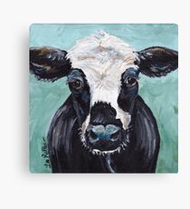 Cow art, cow print "Maybelline" Canvas Print