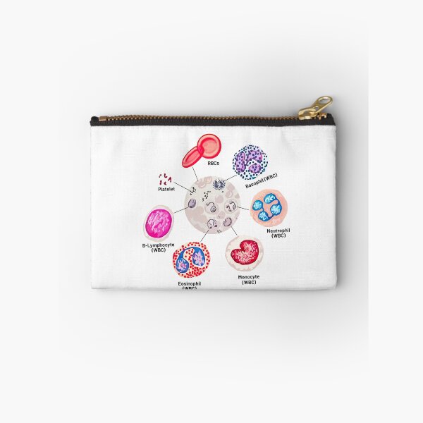 Item preview, Blood cells. RBCs. WBCs, Basophil, Platelet, thrombocyte, Neutrophil, B-Lymphocyte, Monocyte, Eosinophil. designed and sold by labstud.