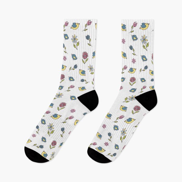 Item preview, Birds and flowers. Simple cute pattern designed and sold by lenoleum.