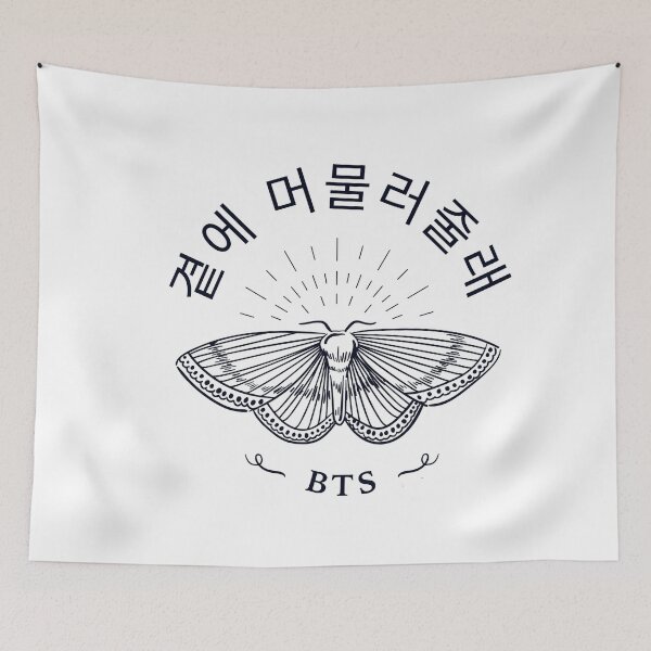 Item preview, BTS Butterfly Black Kpop designed and sold by Kdramaspot.