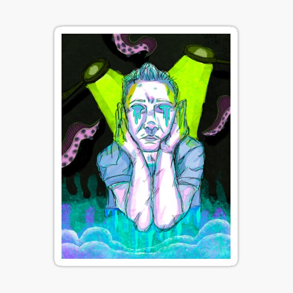 drowning in inner world Sticker