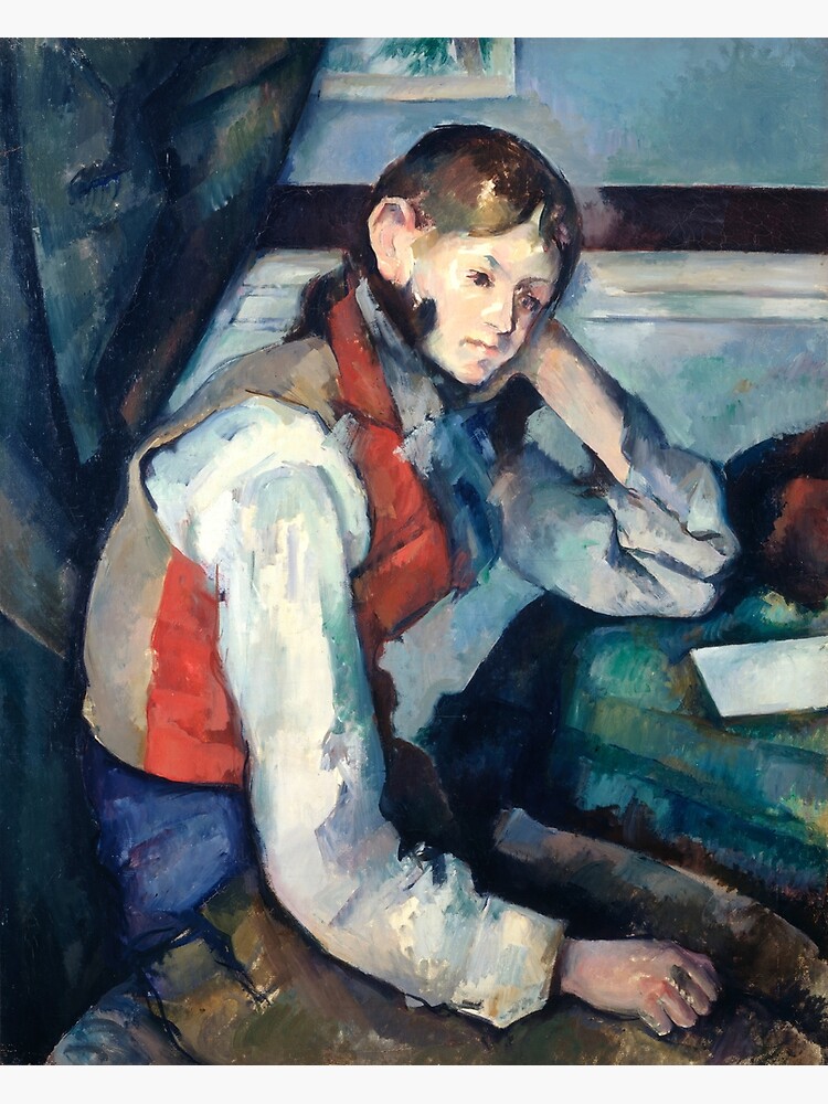 Art Le Gilet Rouge Paul Cézanne Boy In A Red Vest (Le Garçon Au