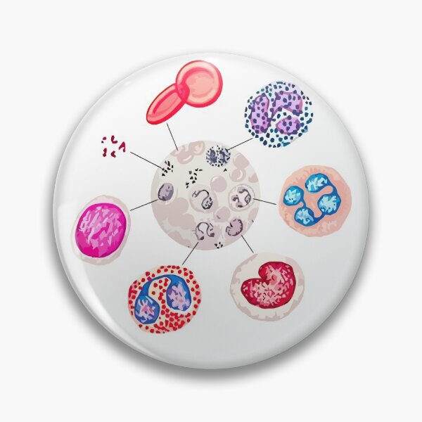 Item preview, Blood cells. RBCs. WBCs, Basophil, Platelet, thrombocyte, Neutrophil, B-Lymphocyte, Monocyte, Eosinophil. designed and sold by labstud.