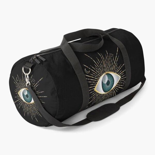 Item preview, Teal Evil Eye Gold Eyelashes Sun Moon Star Triangle Circle Nazar Mati Protection Talisman designed and sold by Karen McFarland.