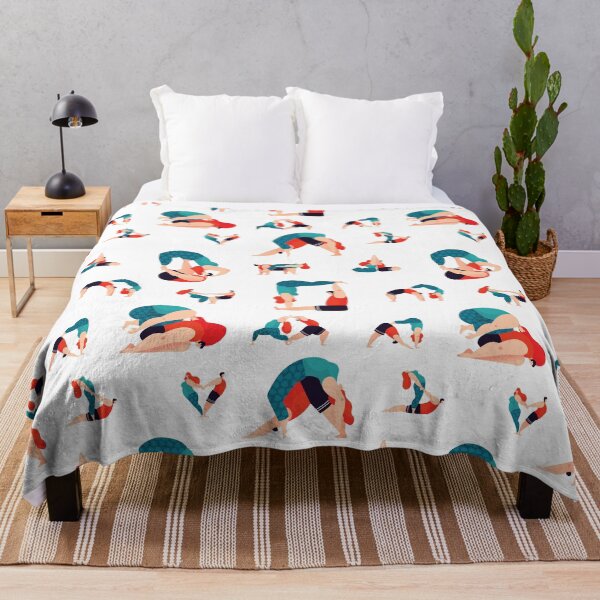 Item preview, Bright and cute pattern with characters doing acro yoga designed and sold by lenoleum.