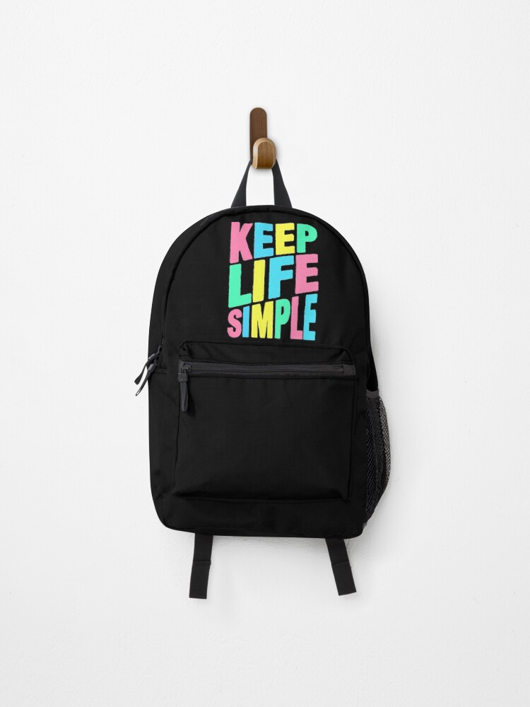Thumbnail 1 of 3, Backpack, Keep Life Simple designed and sold by plushism.