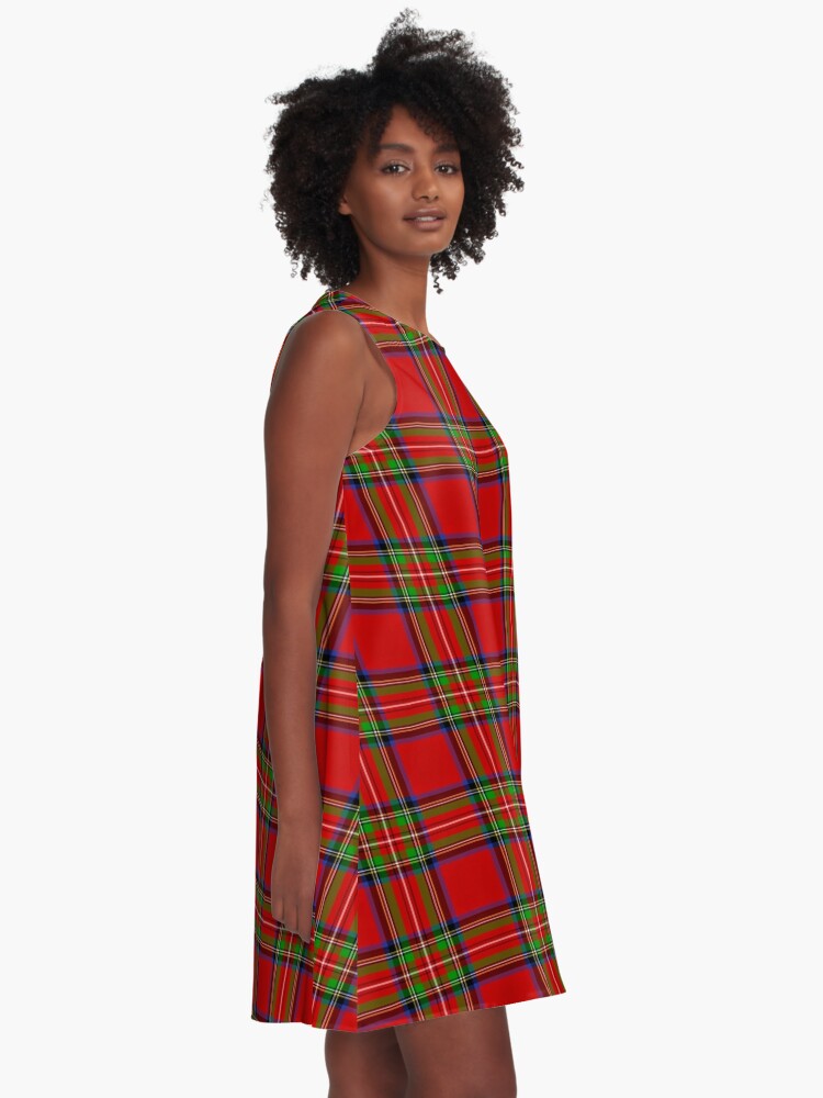 Clan Stewart Royal Stewart Tartan Scottish Plaid Pattern A-Line