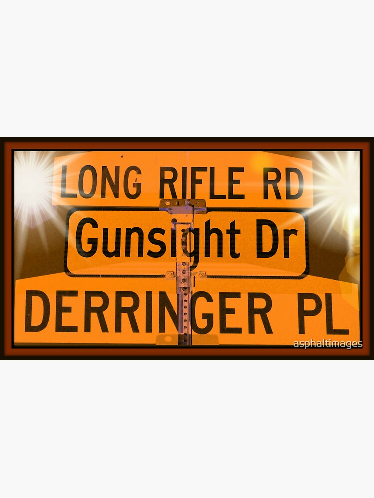 "Long Rifle Gunsight Derringer" Sticker by asphaltimages Redbubble