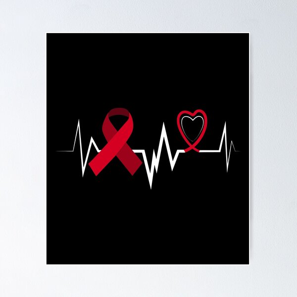 Item preview, Heartbeat Scd Anemia Burgundy Ribbon Sickle Cell Anemia designed and sold by zerniakcor.
