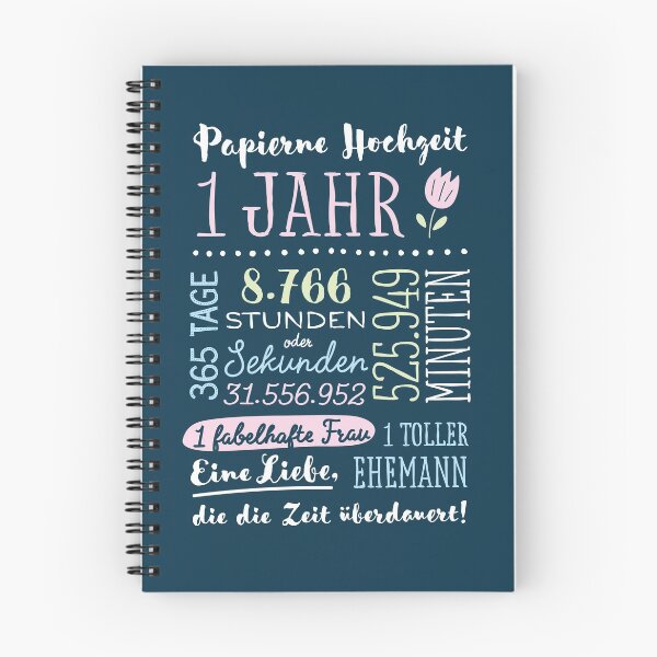Item preview, Papierhochzeit 1 Jahr Hochzeitstag Geschenk designed and sold by betternotes.