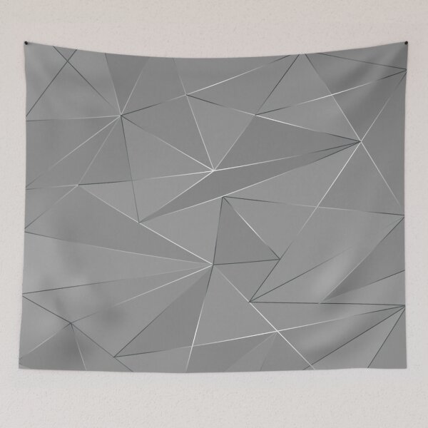 Item preview, Grey silver low poly background designed and sold by CutieBlue.