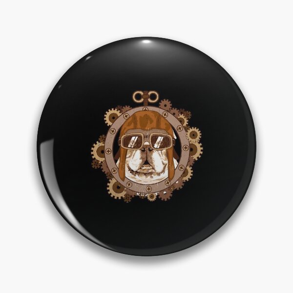 Item preview, Steampunk Industrial Bulldog Dog Lover Mechanical Aviator designed and sold by erstrudy75.