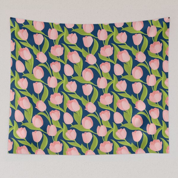 Item preview, Seamless pattern with pink Tulips designed and sold by Yuka-Krable.