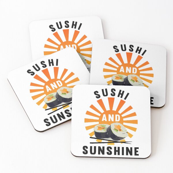Item preview, Sushi and sunshine Vintage sunset summer beach food designed and sold by Dmetalx Art Apparel.