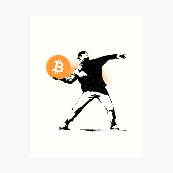 Item preview, Bitcoin Banksy designed and sold by apoliticus.