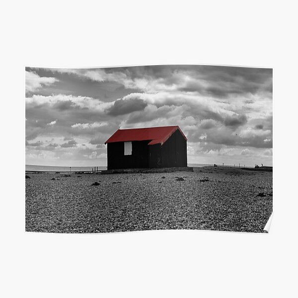 Red Roofed Shack Poster