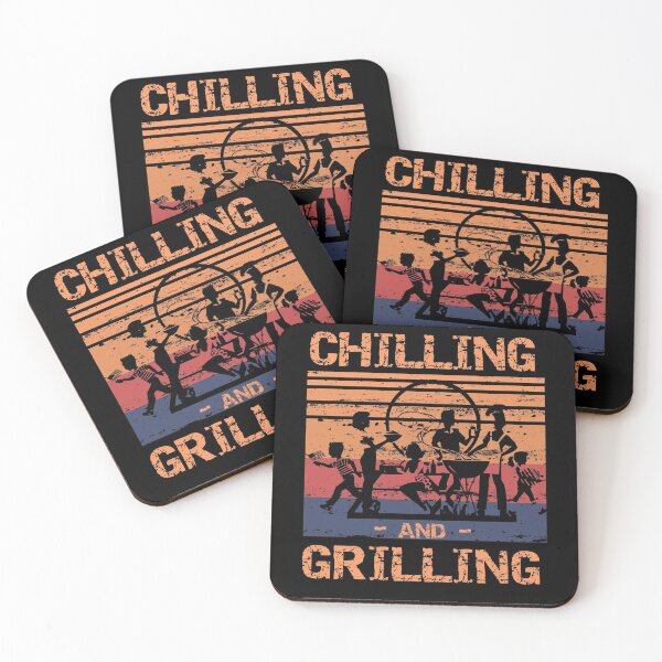 Item preview, Chilling and Grilling - Summer Camping BBQ Barbecue designed and sold by Rhu Creations.