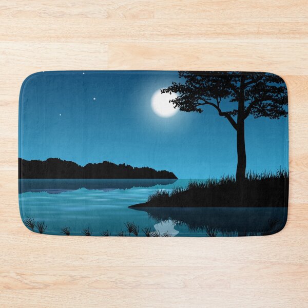 Item preview, Tree With River Night Time Landscape designed and sold by JTS STORE.