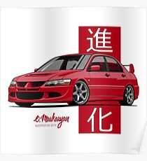 Lancer Evolution VIII (red) Poster
