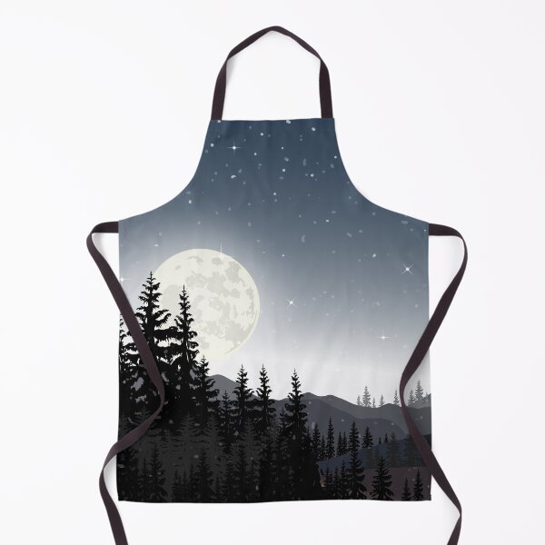 Item preview, Panorama Starry Night Landscape With Full Moon And Mountain Background designed and sold by JTS STORE.