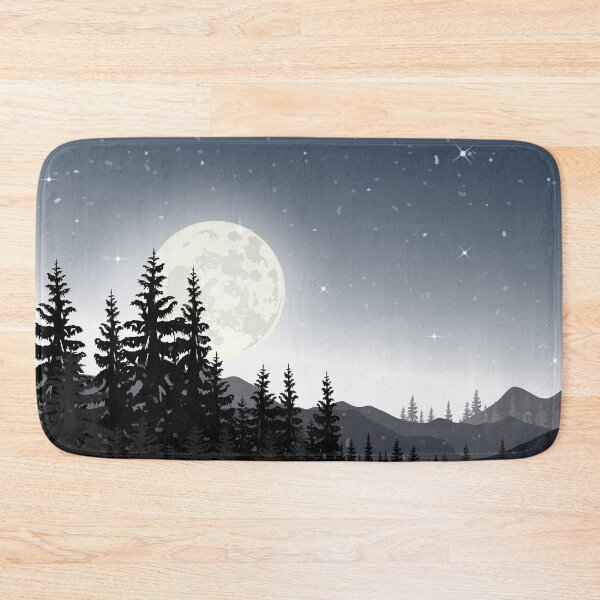 Item preview, Panorama Starry Night Landscape With Full Moon And Mountain Background designed and sold by JTS STORE.