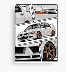 Lancer Evolution VIII (white) Canvas Print