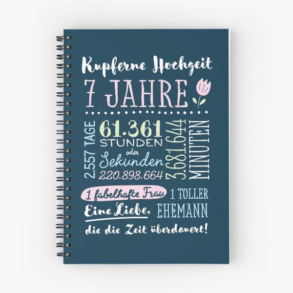 Item preview, Kupferhochzeit 7 Jahre Hochzeitstag Geschenk Mann Frau designed and sold by betternotes.