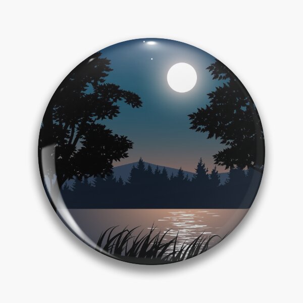 Item preview, Night Landscape With Tree Riverside designed and sold by JTS STORE.