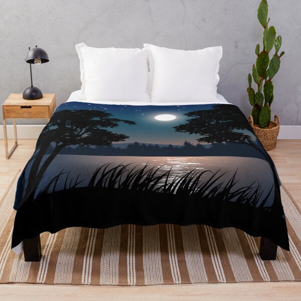 Item preview, Night Landscape With Tree Riverside designed and sold by JTS STORE.