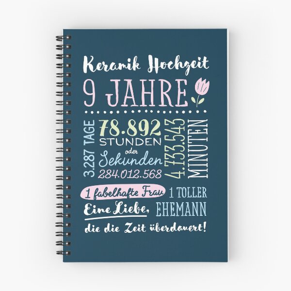 Item preview, Keramikhochzeit 9 Jahre Hochzeitstag Geschenk Mann Frau designed and sold by betternotes.