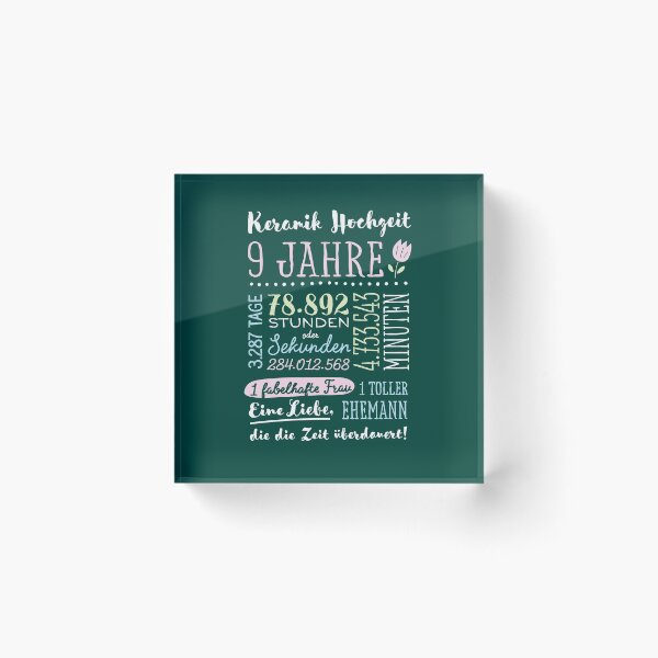 Item preview, Keramikhochzeit 9 Jahre Hochzeitstag Geschenk Mann Frau designed and sold by betternotes.