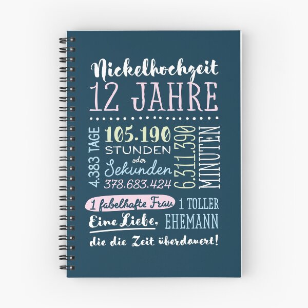 Item preview, Nickelhochzeit 12 Jahre Hochzeitstag Geschenk Mann Frau designed and sold by betternotes.