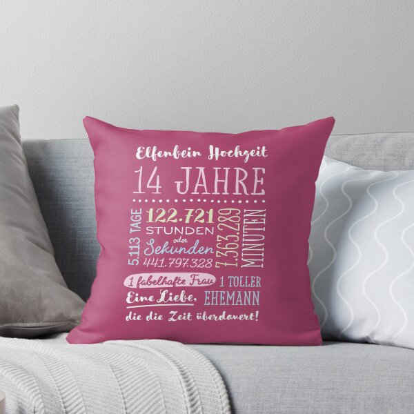 Item preview, Elfenbeinhochzeit 14 Jahre Hochzeitstag Geschenk Mann Frau designed and sold by betternotes.