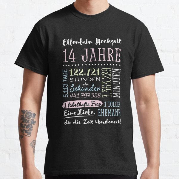 Item preview, Elfenbeinhochzeit 14 Jahre Hochzeitstag Geschenk Mann Frau designed and sold by betternotes.