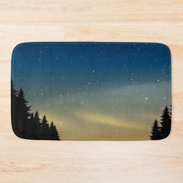 Item preview, Fir Tree Silhouette Starry Night Landscape designed and sold by JTS STORE.
