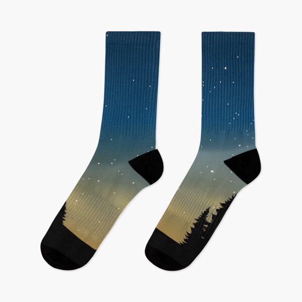 Item preview, Fir Tree Silhouette Starry Night Landscape designed and sold by JTS STORE.