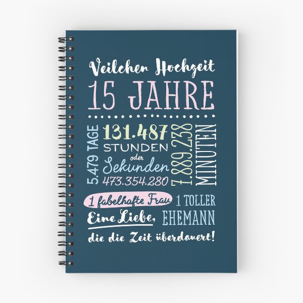 Item preview, Veilchenhochzeit 15 Jahre Hochzeitstag Geschenk Mann Frau designed and sold by betternotes.