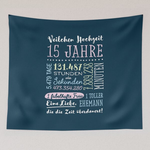 Item preview, Veilchenhochzeit 15 Jahre Hochzeitstag Geschenk Mann Frau designed and sold by betternotes.