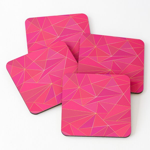 Item preview, Pink golden low poly background designed and sold by CutieBlue.