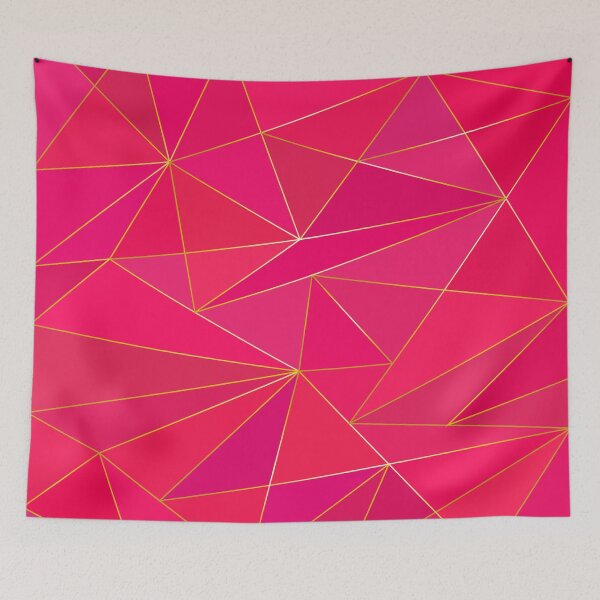 Item preview, Pink golden low poly background designed and sold by CutieBlue.